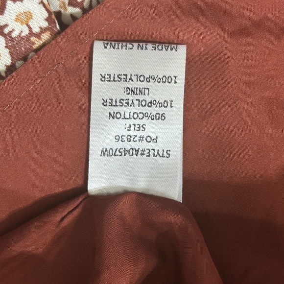 Anniewear Floral Boho Bell Sleeve 90% Cotton Dress Size S - Picture 5 of 6